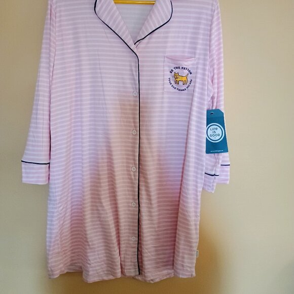 New Life is good button down nightgown size L - Picture 5 of 5
